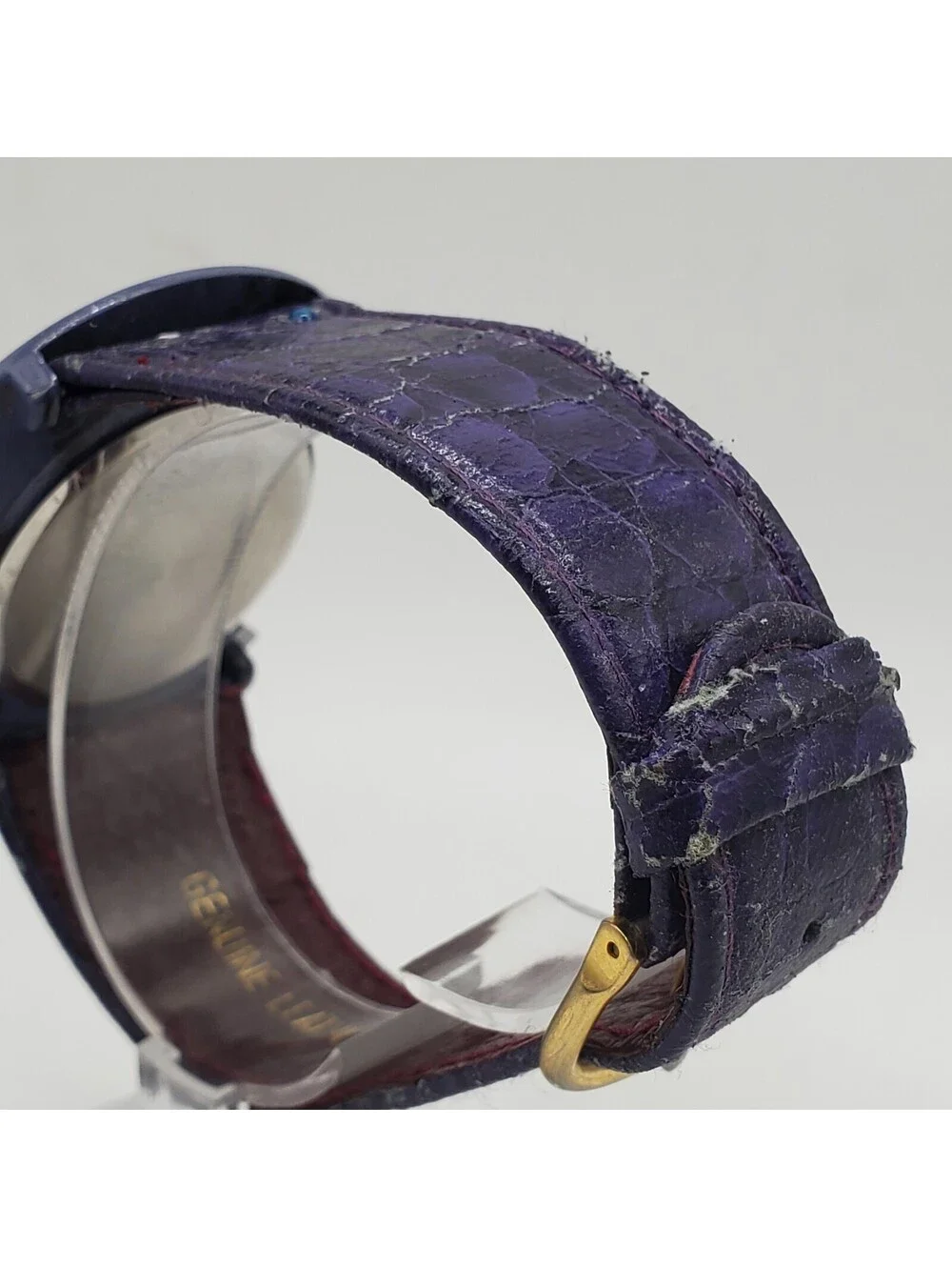 Lize Purple Roman Numerals Bezel Quartz Watch Womens 41mm - 49mm New Battery